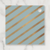 Elegantes Script Merry Christmas Gold Star Lite Aq Geschenkanhänger (Rückseite)