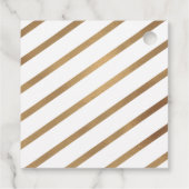 Elegantes Script Merry Christmas Gold Star White Geschenkanhänger (Rückseite)