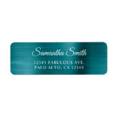 Elegantes Script Metallic Aquamarin Blue (Vorne)