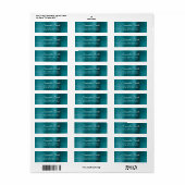 Elegantes Script Metallic Aquamarin Blue (Vorne)