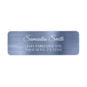Elegantes Script Metallic Dusty Blue (Vorne)