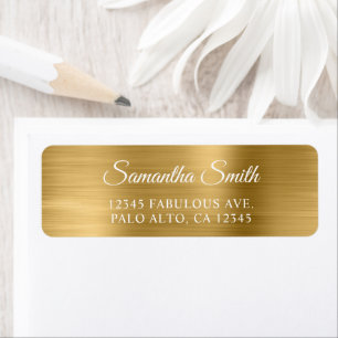 Elegantes Script Metallic Gold