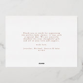 Elegantes Script Minimal 3 Foto New Baby Vielen Da Folieneinladung (Rückseite)