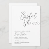 Elegantes Script-Minimal-Brautparty Einladung (Vorne/Hinten)