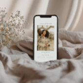 Elegantes Script Minimal Foto Hochzeit Save The Date