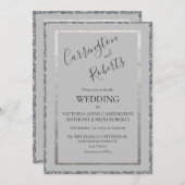 Elegantes Script Minimal Modernes Einfaches Hochze Einladung (Vorne/Hinten)