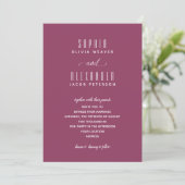 Elegantes Script Minimalistisch Berry Wedding Einl (Stehend Vorderseite)