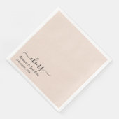 Elegantes Script Minimalistisch Cheers Wedding Serviette (Ecke)