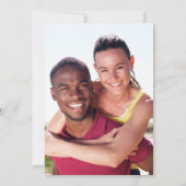 Elegantes Script Minimalistisch Gold Foto Hochzeit Einladung (Rückseite)