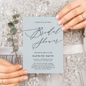 Elegantes Script Minimalistisch Modernes Brautpart Einladungspostkarte