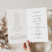 Elegantes Script Minimalistisch Paper-Programmheft Flyer