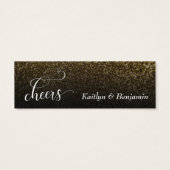 Elegantes Script mit Gold & Black Ombre Drink Tick (Rückseite)