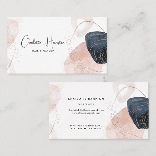 Elegantes Script modern Visitenkarte (Vorne/Hinten)