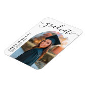 Elegantes Script Moderne Ankündigung von Abschlüss Magnet (Linke Seite)