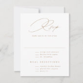 Elegantes Script Moderne Hochzeit RSVP Karte (Vorderseite)
