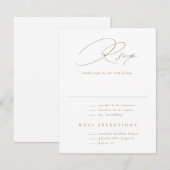 Elegantes Script Moderne Hochzeit RSVP Karte (Vorne/Hinten)