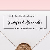 Elegantes Script Moderne Hochzeitsstiftung Selbstv Permastempel