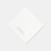 Elegantes Script Moderne Minimalistische Hochzeit Serviette (Ecke)