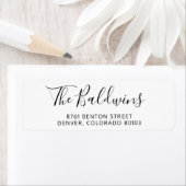 Elegantes Script Moderne Rücksendeadresse (Insitu)