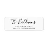 Elegantes Script Moderne Rücksendeadresse (Vorne)