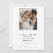 Elegantes Script Moderne Save the Date Fotokarte (Rückseite)