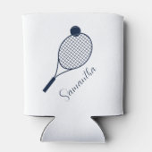 Elegantes Script Moderne Tennisspieler Personalisi Dosenkühler (Rückseite)