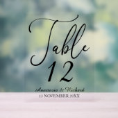 Elegantes Script Moderner Minimalistischer Hochzei Acrylschild (Neutral)