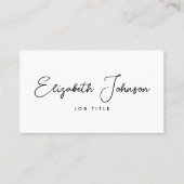 Elegantes Script Modernes Chic Foto QR Code Visitenkarte (Vorderseite)