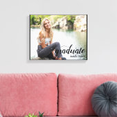 Elegantes Script Modernes Foto Graduate Leinwanddruck (Insitu (Wohnzimmer))