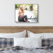 Elegantes Script Modernes Foto Graduate Leinwanddruck (Insitu (Schlafzimmer))