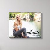 Elegantes Script Modernes Foto Graduate Leinwanddruck (Vorderseite)