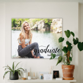 Elegantes Script Modernes Foto Graduate Leinwanddruck
