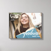 Elegantes Script Modernes Foto Graduate Leinwanddruck (Vorderseite)