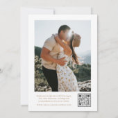 Elegantes Script Modernes Foto Hochzeit Einladung (Rückseite)