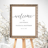 Elegantes Script Modernes Hochzeitssymbol Poster