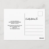 Elegantes Script Modernes Moving Announcement Foto Postkarte (Rückseite)