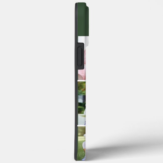 Elegantes Script Monogram 6 Foto Grün Case-Mate iPhone Hülle (Rückseite / Rechts)