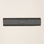 Elegantes Script Monogram Dark Navy Blue Gray & Go Schal<br><div class="desc">Elegantes Design im Monogramm-Stil. Passen Sie an,  wie Sie wollen!</div>