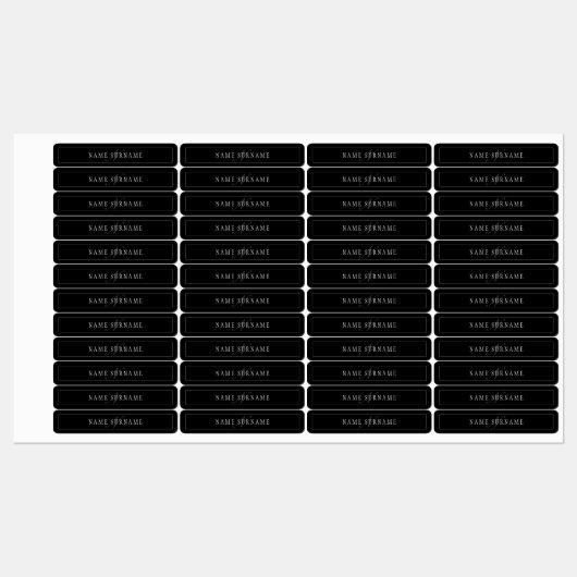 Elegantes Script Monogram Editable Black Gray Whit Etiketten (Blatt)
