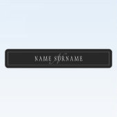 Elegantes Script Monogram Editable Black Gray Whit Etiketten