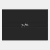 Elegantes Script Monogram Editable Black Gray Whit Geschenkpapier Set (Vorderseite 3)
