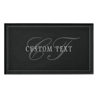 Elegantes Script Monogram Editable Black Gray Whit