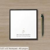 Elegantes Script Monogram Notizblock