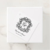 Elegantes Script Monogram Wappen Hochzeit Geschenkanhänger (Beispiel)