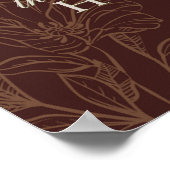 Elegantes Script Mousse Brown Wedding Gästebuch (Ecke)