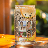 Elegantes Script Multi Foto Abschluss Graduate Dosenglas