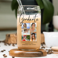 Elegantes Script Multi Foto Abschluss Graduate
