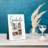 Elegantes Script Multi Foto Abschluss Graduate Fotoplatte (Seite)