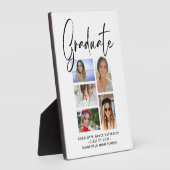 Elegantes Script Multi Foto Abschluss Graduate Fotoplatte (Seite)