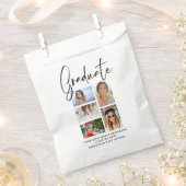 Elegantes Script Multi Foto Abschluss Graduate Geschenktütchen (Ausgeschnitten)